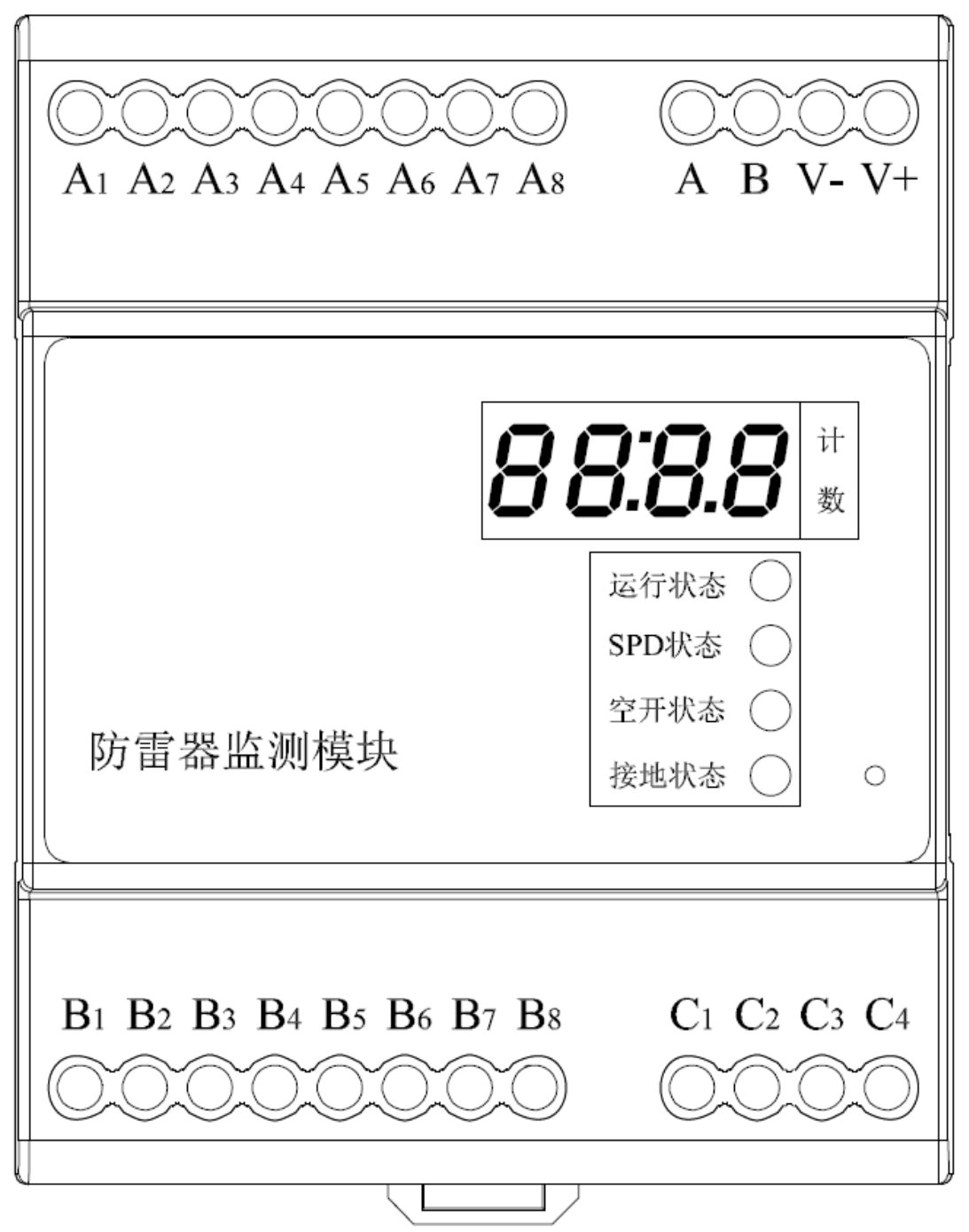 FS電湧保護器監測儀 介面說明圖