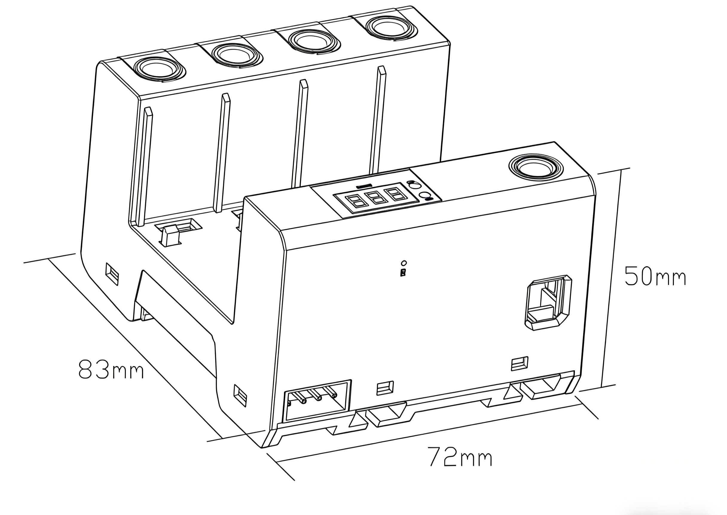 FSP Lightning Protection Monitoring Base Installation Dimension Image