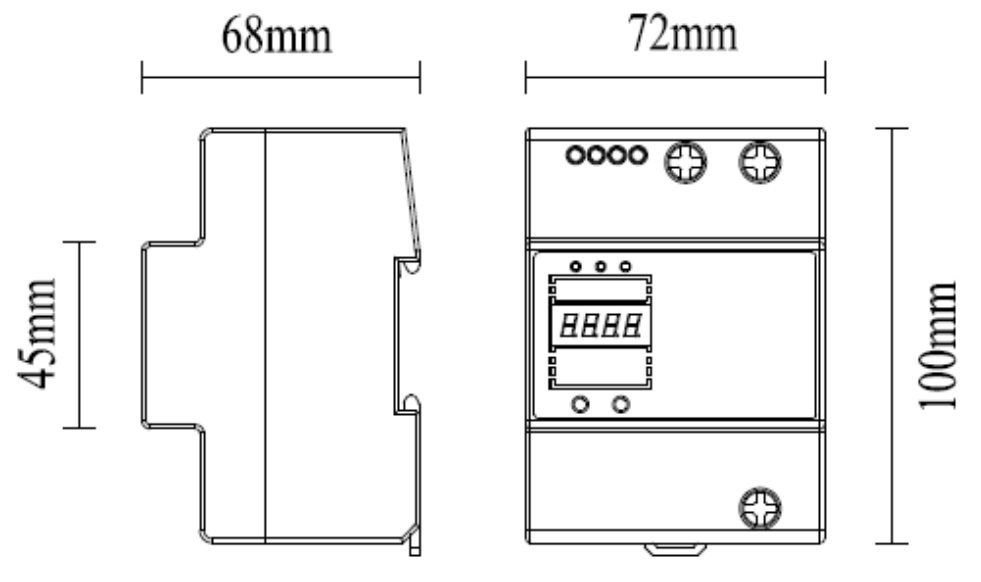 FSS智慧型電湧保護器 2P尺寸圖